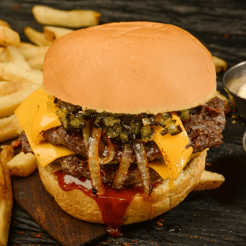 Hamburguesa angus doble — RES Cocina Belgrano