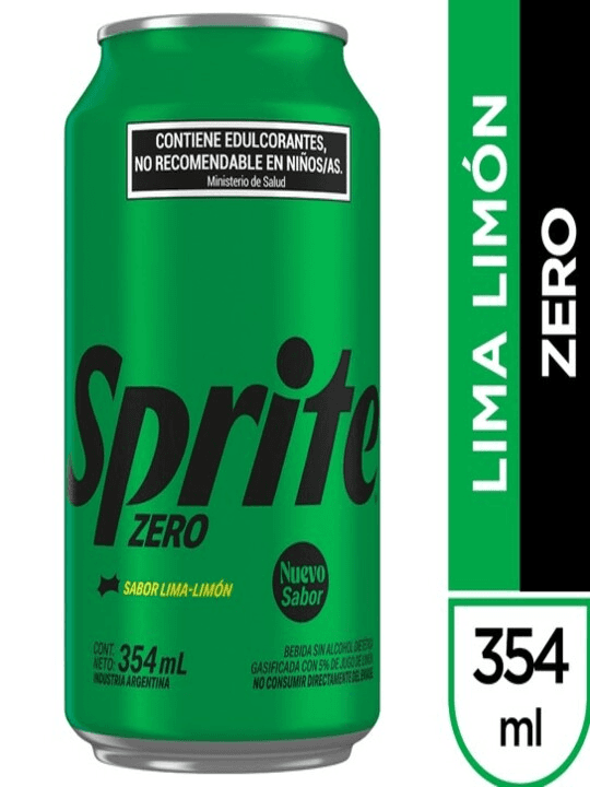 Sprite zero lima limón lata 354ml